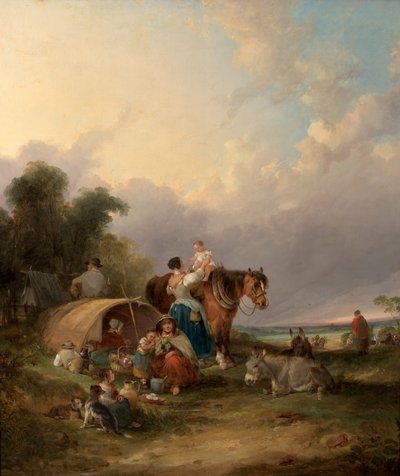 A Gypsy Encampment by William Snr. Shayer